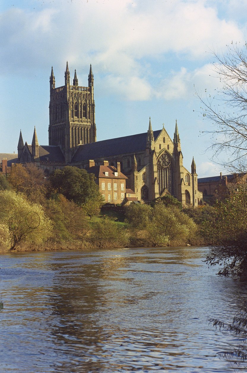 Widok na północny zachód od rzeki Severn autorstwa English School