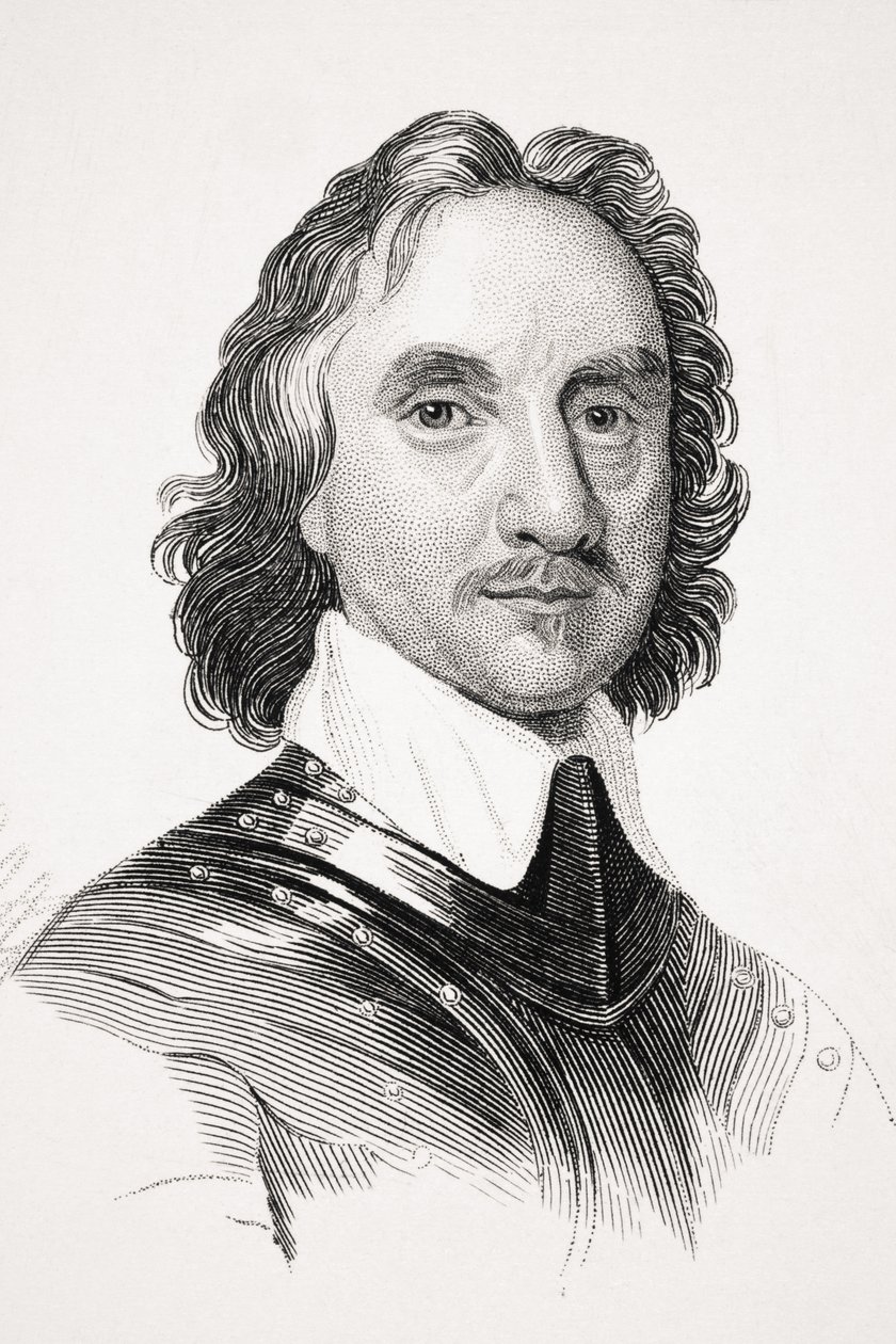 Oliver Cromwell, ilustracja z „Old England