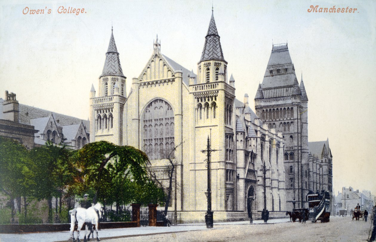 Owens College, Manchester (kolorowe zdjęcie) autorstwa English School