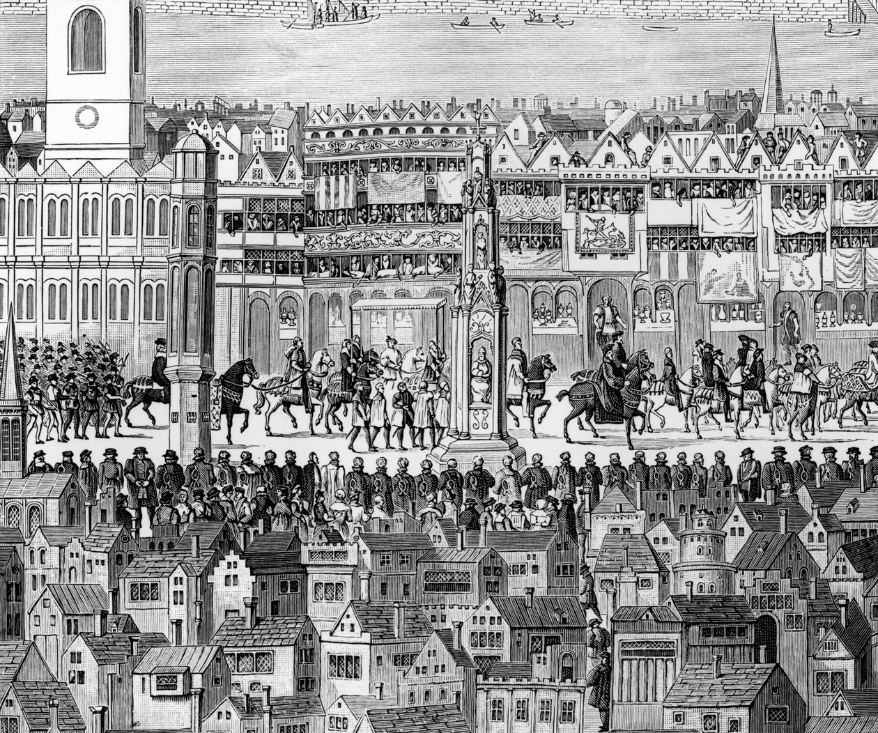 Część procesji koronacyjnej Edwarda VI (1537-53), 19 lutego 1547 (zob. 2916) autorstwa English School