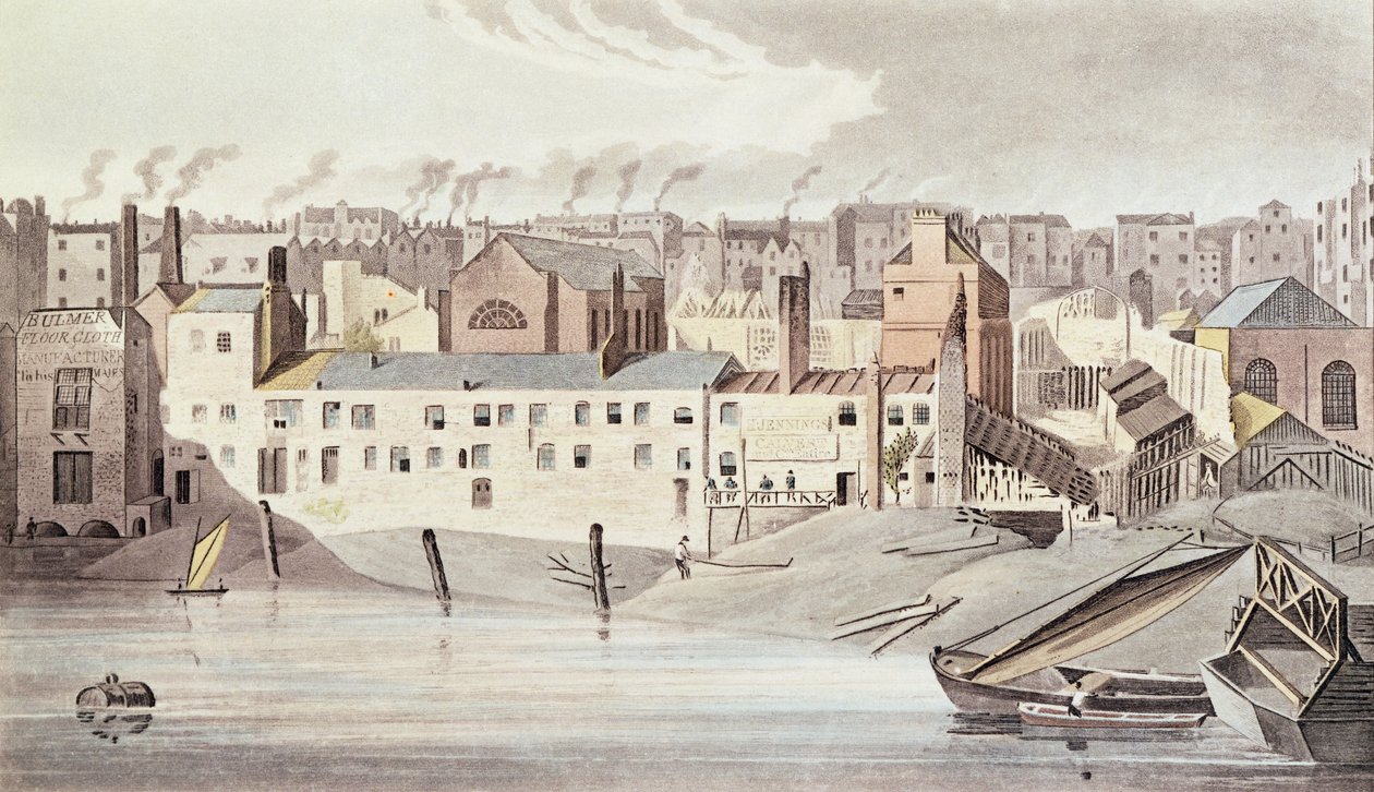 Część ruin Sabaudii, 1816 (kolor grawerowany) autorstwa English School