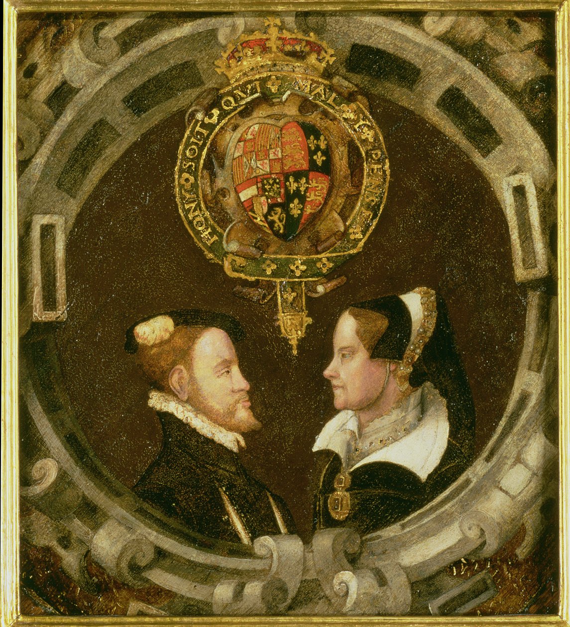 Filip i Maria I (1519-58), ok.1555 autorstwa English School