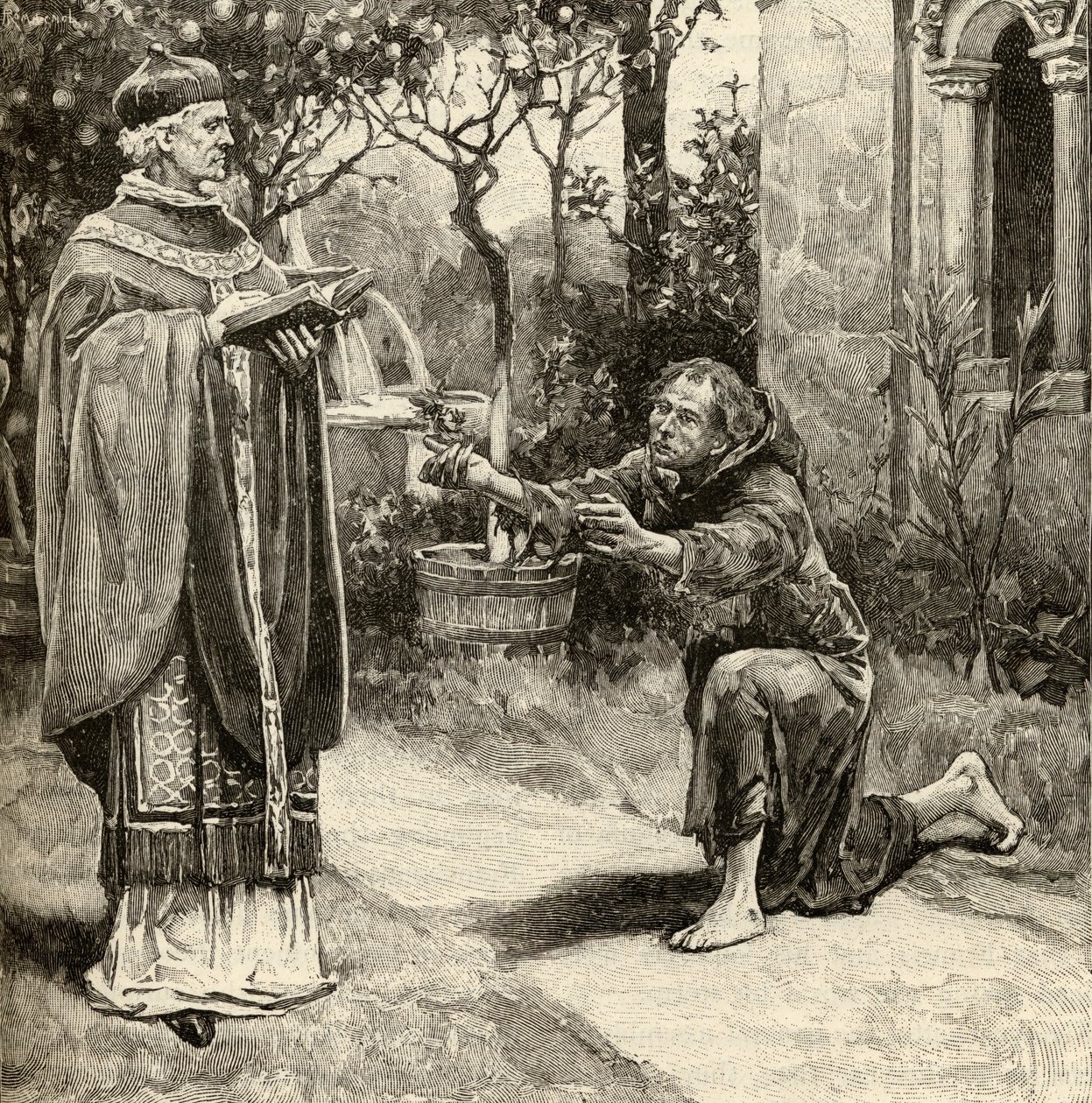 Papież Innocenty III (1161-1216) i św. Franciszek z Asyżu (1181-1226) autorstwa English School