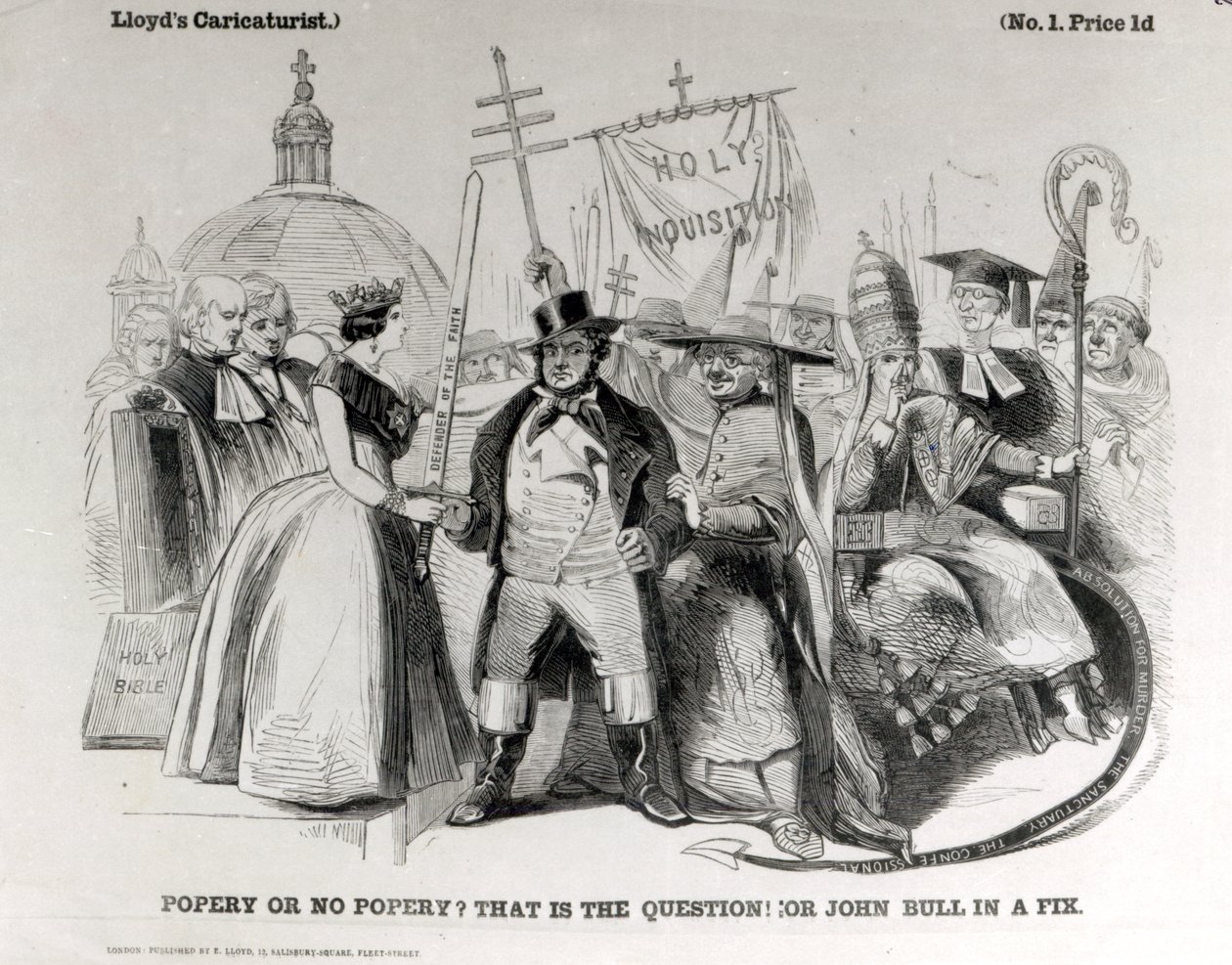Popery or No Popery 1850 autorstwa English School