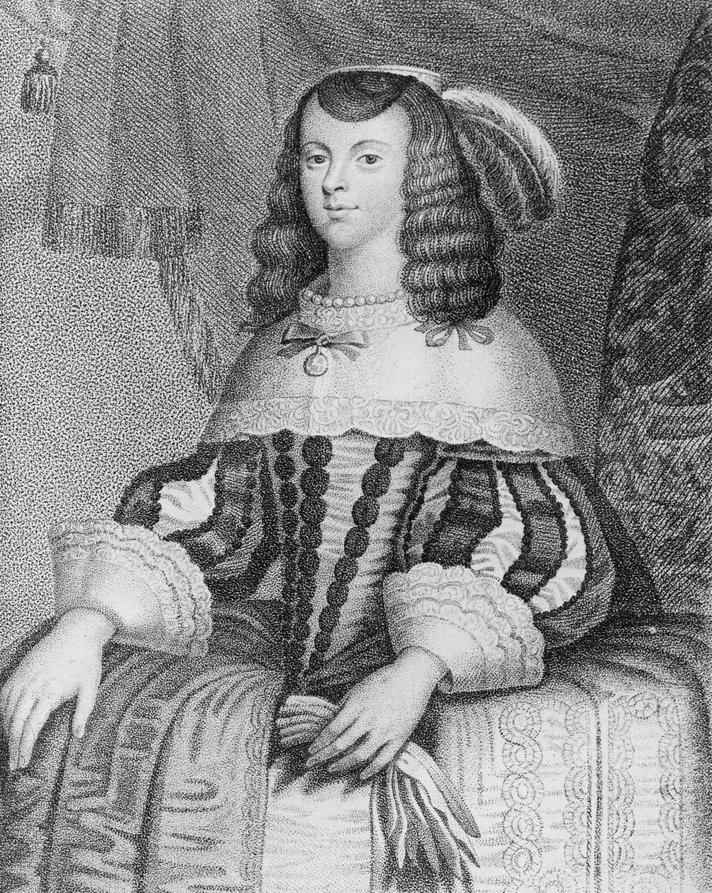 Portret Katarzyny Braganzkiej (1638-1705) wykonany przez Freemana autorstwa English School