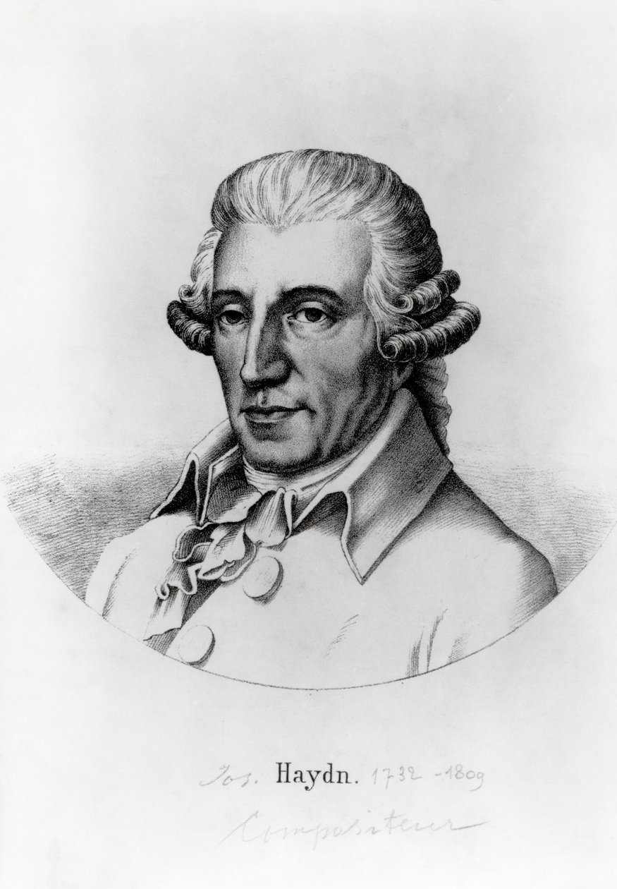Portret Franza Josepha Haydna (1732-1809) kompozytor austriacki autorstwa English School
