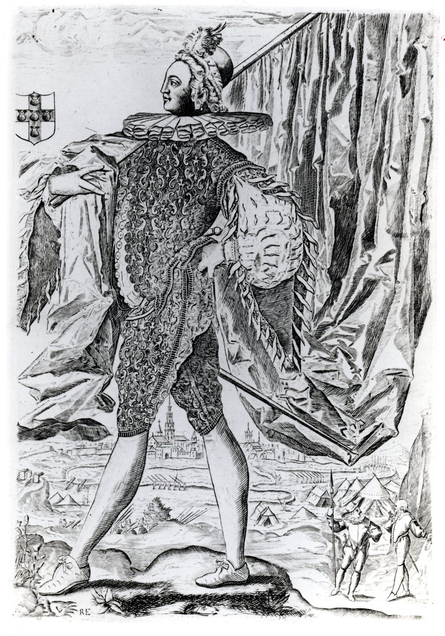 Portret Jerzego Villiersa, 1. księcia Buckingham (1592-1628) wykonany przez Renolda Elstracka (1571-c.1630) autorstwa English School