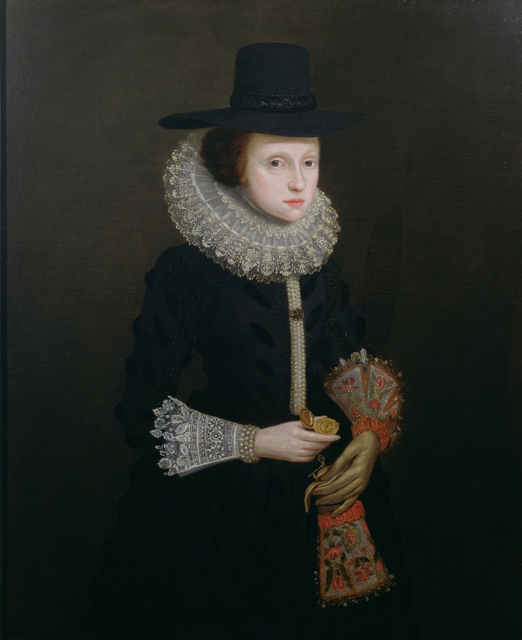 Portret Hester Crispe (z domu Irlandia), ok. 1620 autorstwa English School