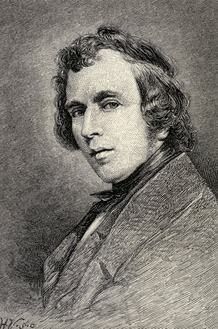 Portret Josepha Severn, z „The Century Illustrated Monthly Magazine”, od maja do października 1883 r. autorstwa English School