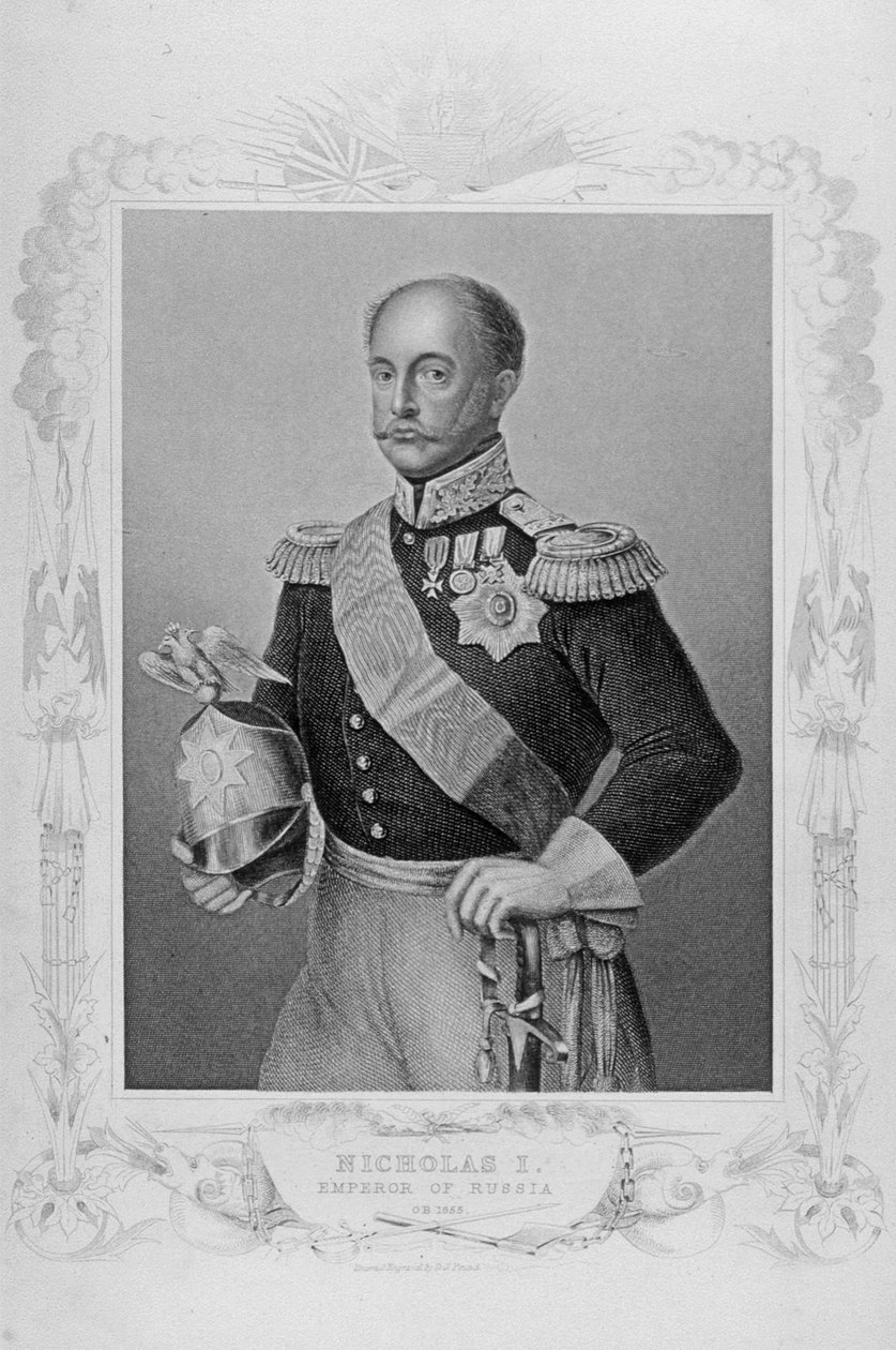 Portret Mikołaja I, cesarza Rosji (1796-1855) autorstwa English School
