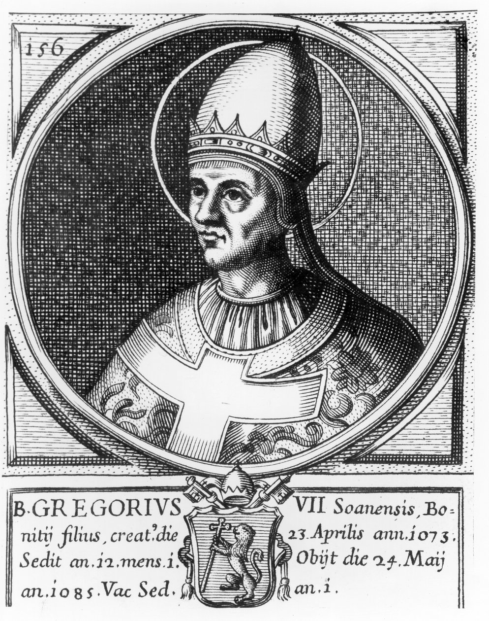 Portret papieża Grzegorza VII (ur. 1020) autorstwa English School