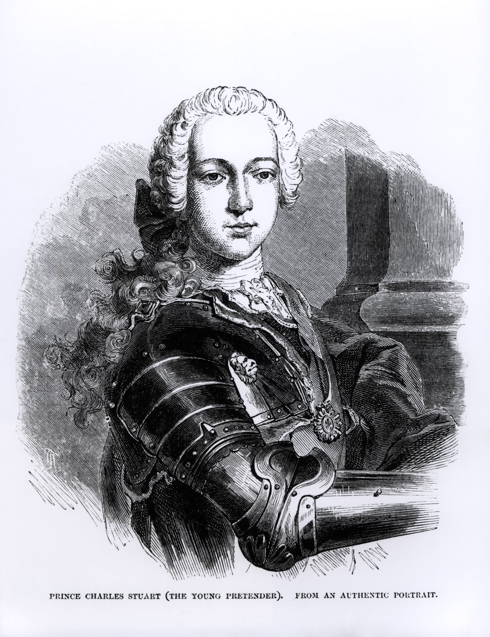 Portret księcia Karola Edwarda Stuarta (1720-88) Młody pretendent autorstwa English School