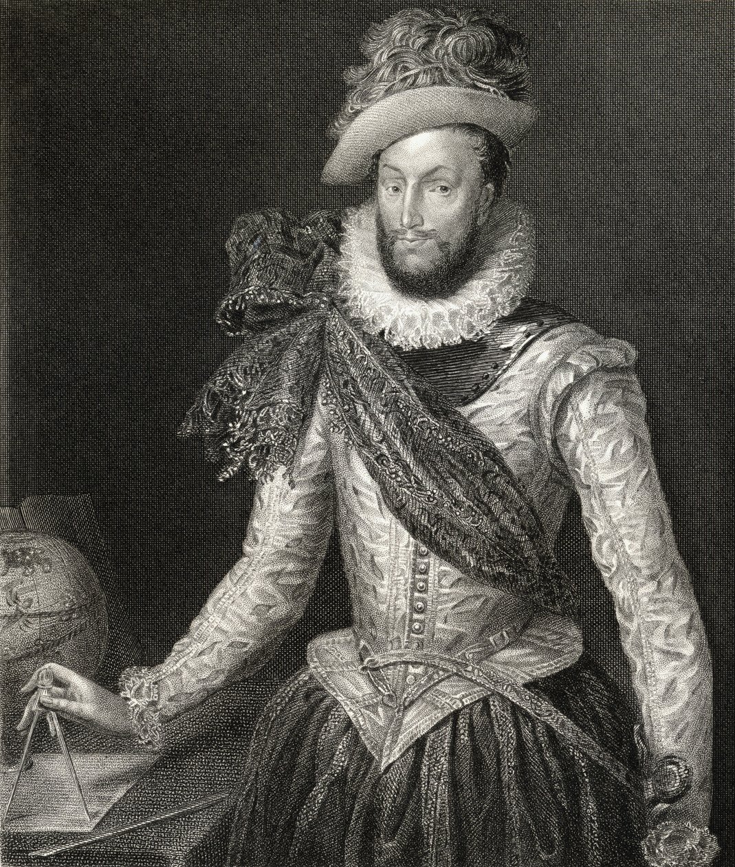 Portret Sir Waltera Raleigha (1554-1618) z „Lodge