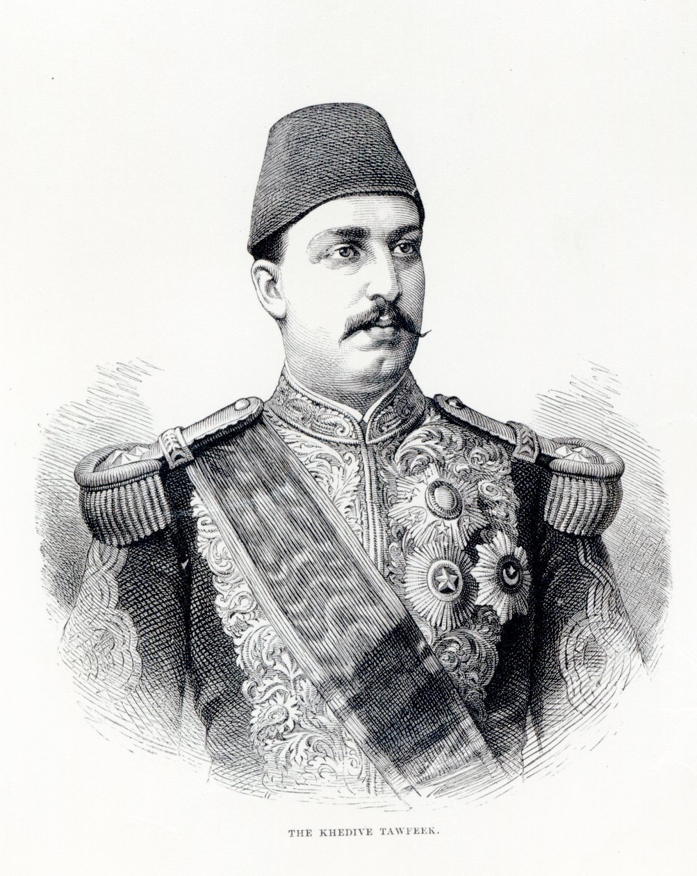 Portret chedywa Tawfiq autorstwa English School