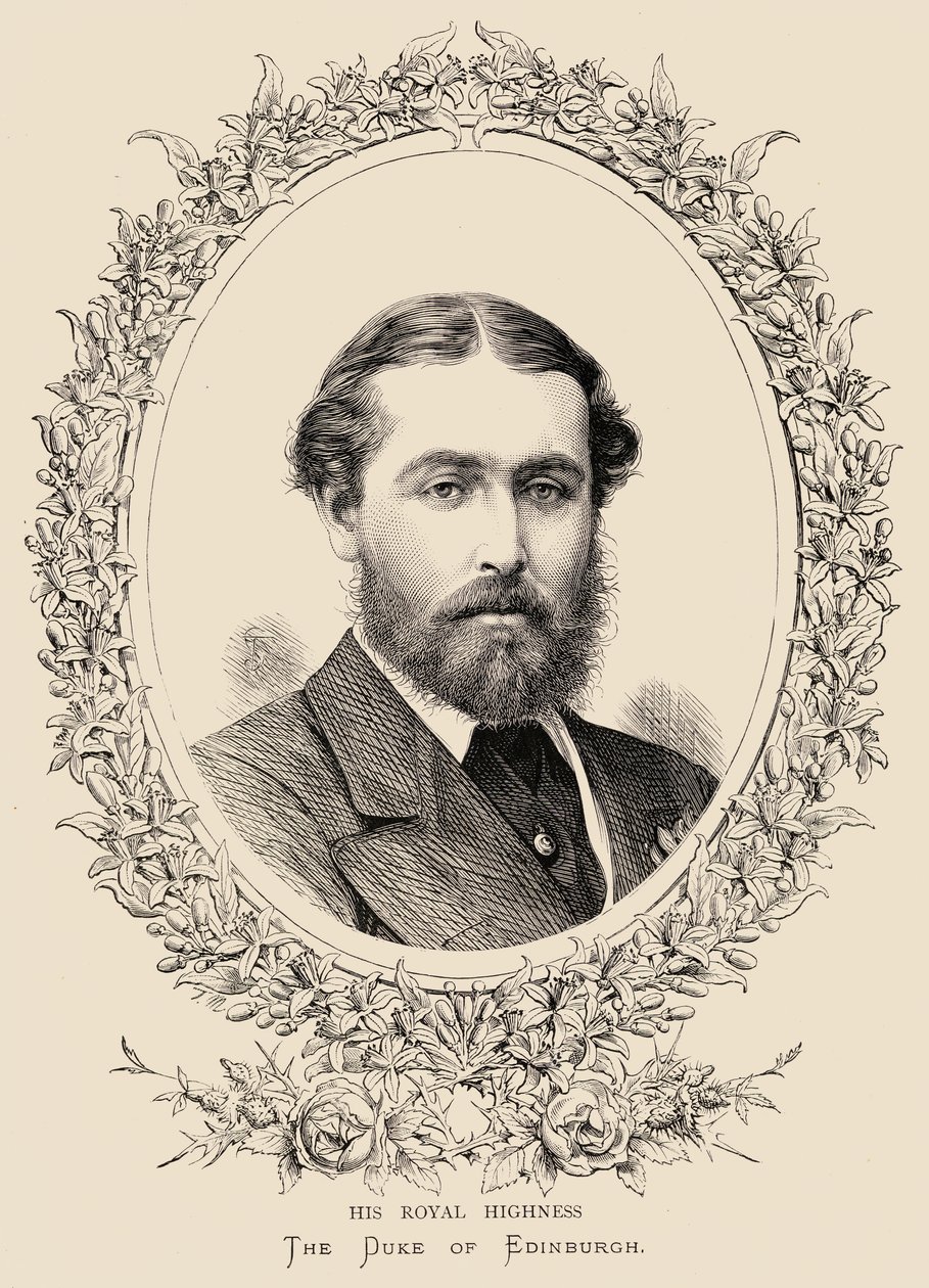 Książę Alfred (1844-1900) książę Edynburga i Sachsen-Coburg Gotha autorstwa English School
