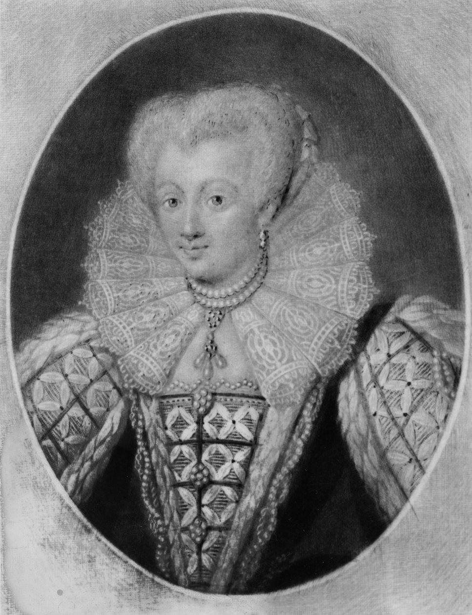 Księżniczka Elżbieta (1533-1603) ilustracja z Portretów postaci wybitnych w historii Wielkiej Brytanii, grawerowana przez Richarda Earloma (1743-1822) i Charlesa Turnera (ok. 1773-1857) (mezzotinta) autorstwa English School