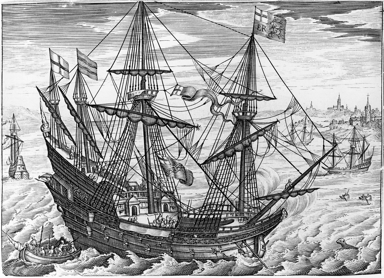 Galeon królowej Elżbiety autorstwa English School