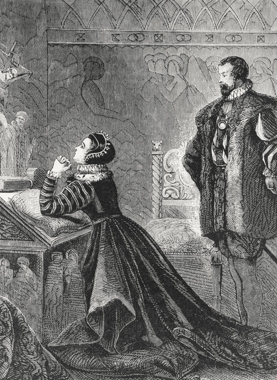 Królowa Maria w swoim prywatnym oratorium (1542-87) autorstwa English School