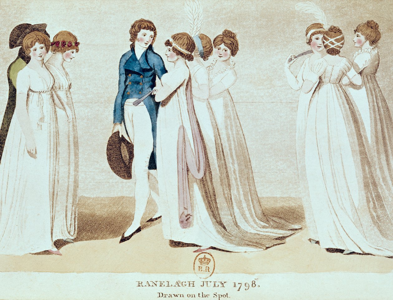 Ranelagh, lipiec 1798, ok. 1798-1800 (wc na papierze) autorstwa English School