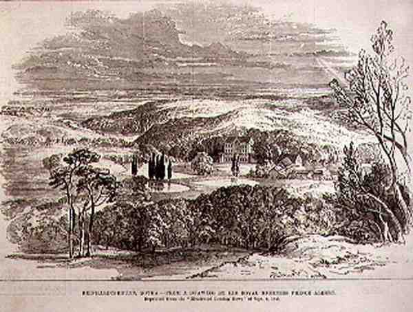 Reinhardsbrunn, Gotha, z rysunku Jego Królewskiej Wysokości Księcia Alberta, z The Illustrated London News, 19 czerwca 1886 autorstwa English School