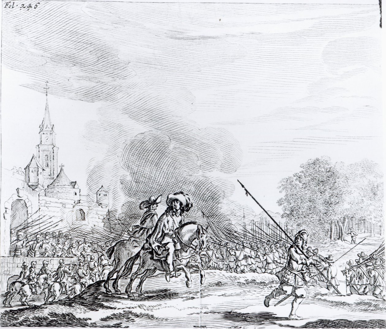 Wycofanie się z bitwy pod Worcester, 3 września 1651 autorstwa English School
