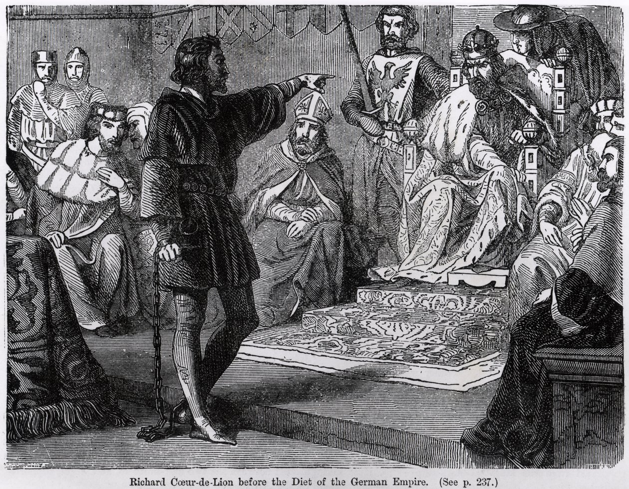 Richard Coeur de Lion przed sejmem Cesarstwa Niemieckiego autorstwa English School
