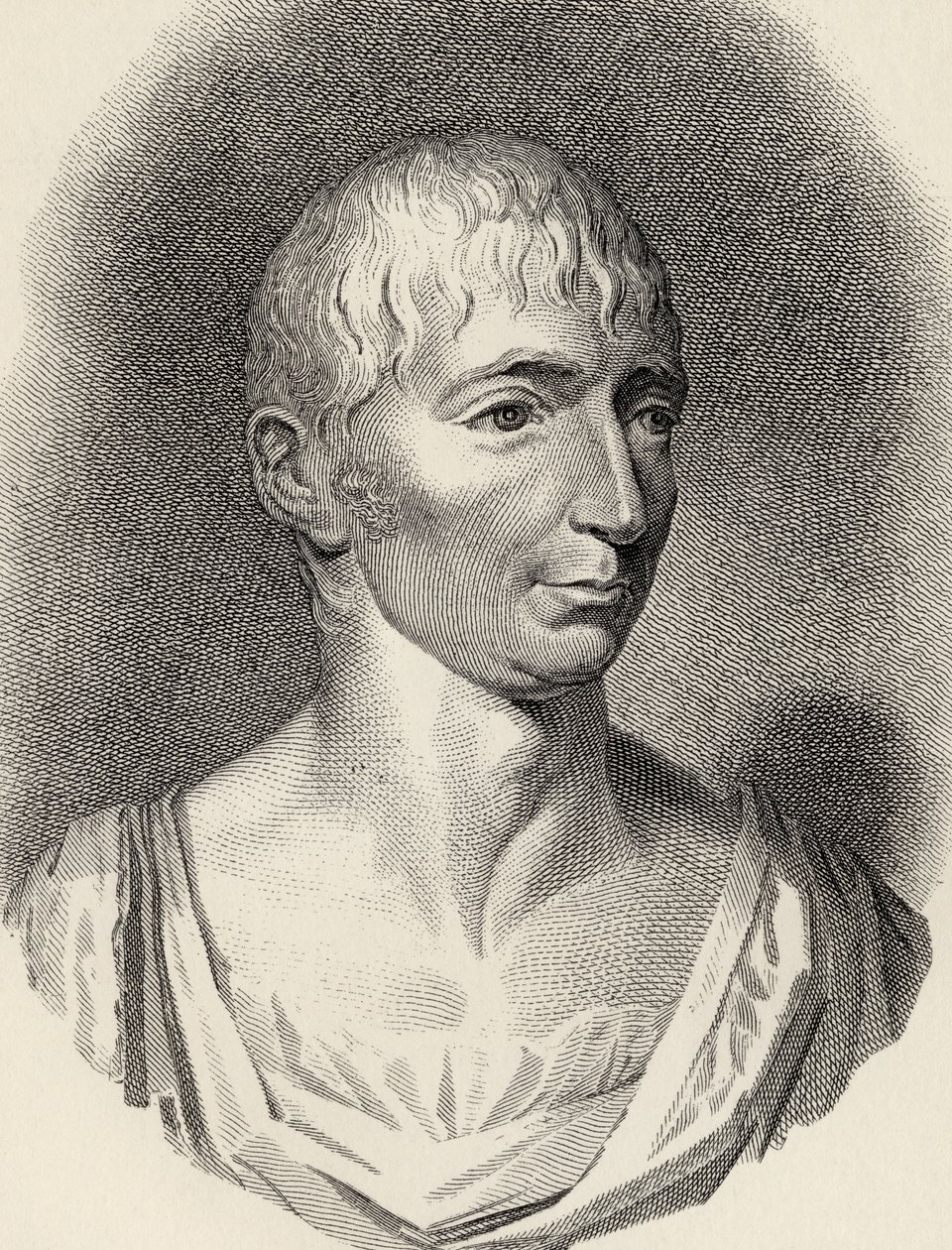 Richard Porson, po popiersiu, grawerowane przez Jamesa Fittlera (1758-1835), ilustracja z „Memoirs of Eminent Etonians” Sir Edwarda Creasy’ego wydana w Londynie 1876 autorstwa English School