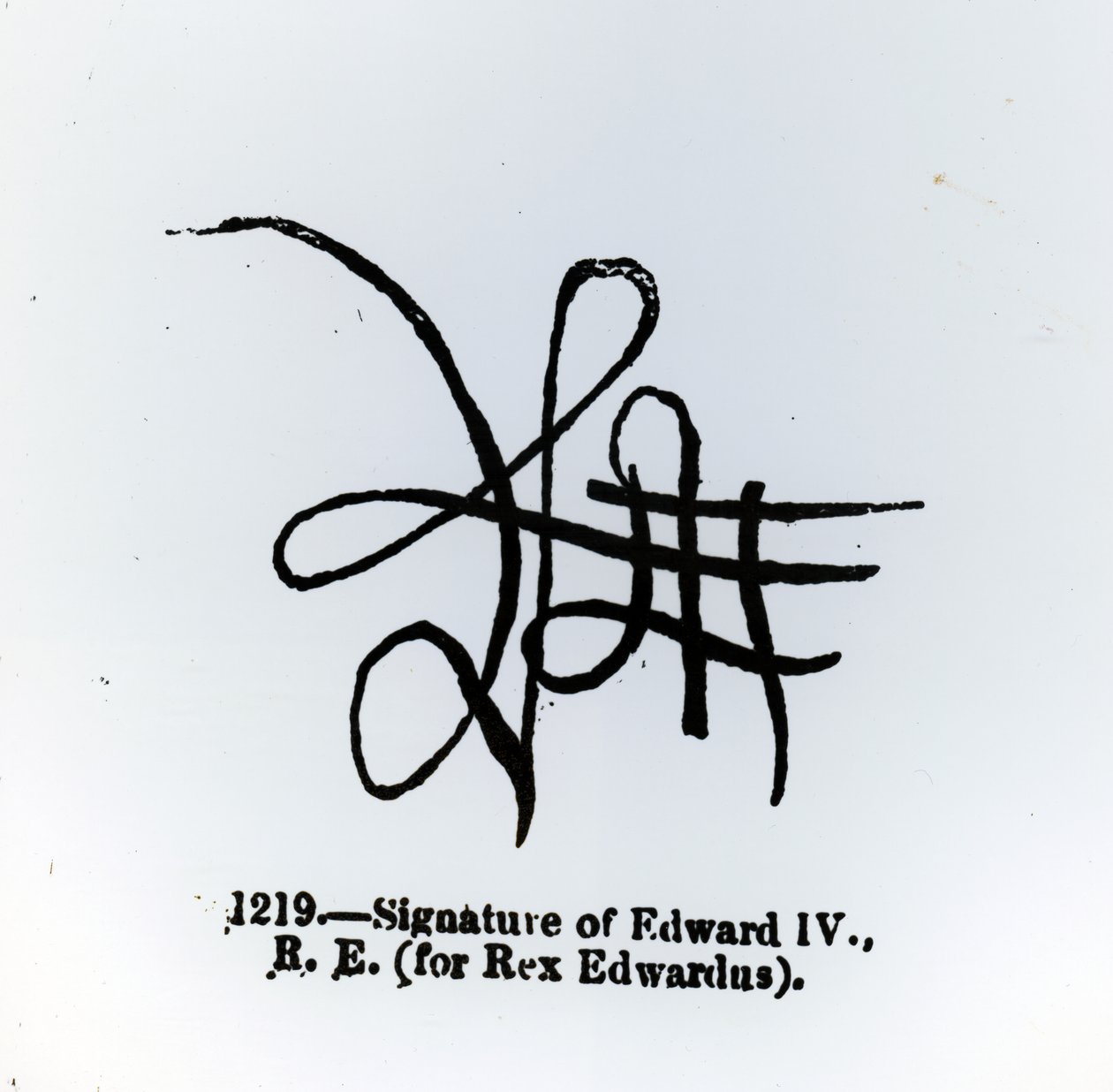 Podpis Edwarda IV (1442-83) autorstwa English School