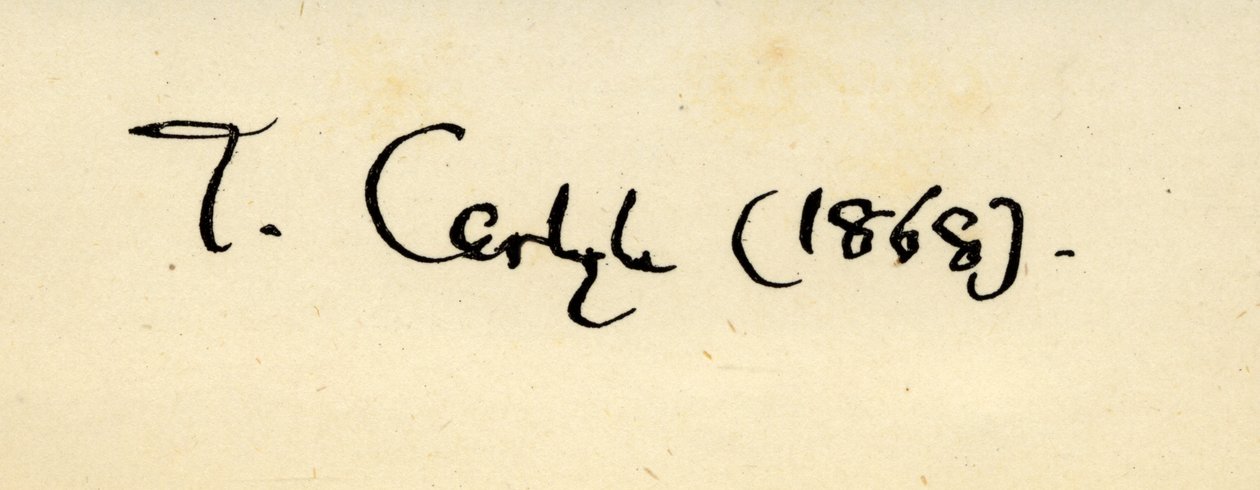 Podpis Thomasa Carlyle