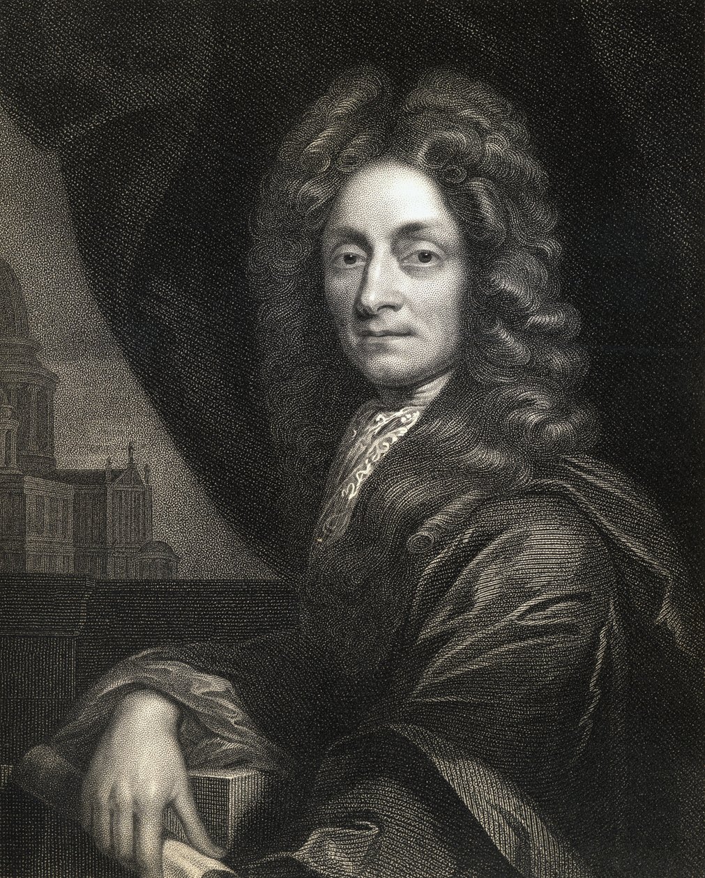 Sir Christopher Wren (1632-1723) z „Galerii Portretów”, wydanej w 1833 r. autorstwa English School