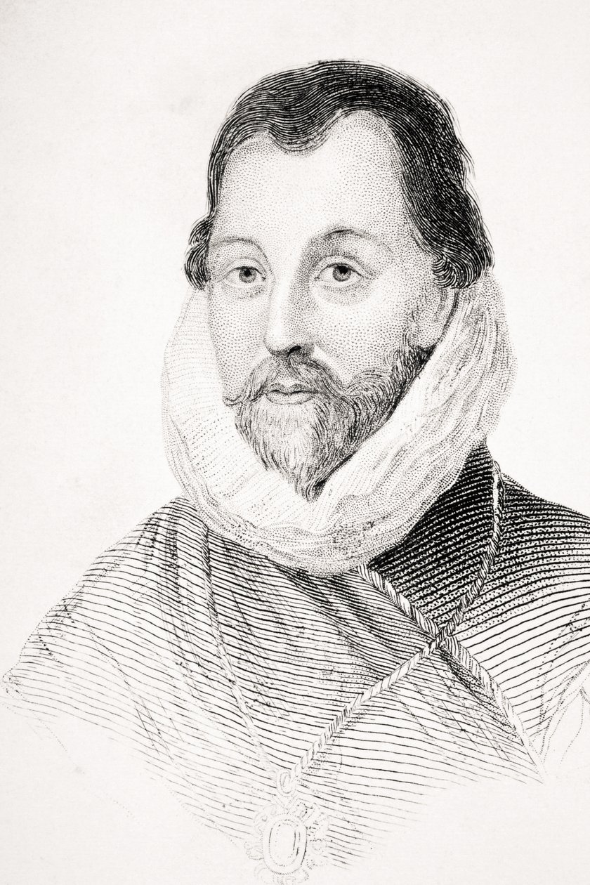 Sir Francis Drake, ilustracja z „Starej Anglii Worthies” Lorda Broughama, opublikowana ok. 1880 r. autorstwa English School