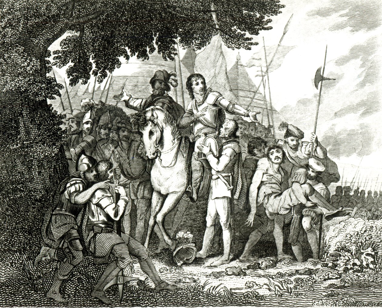 Życzliwość Sir Philipa Sidneya dla żołnierza, 1815 autorstwa English School