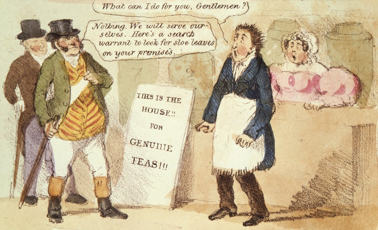 Sloe (powolna), ale pewna sprawiedliwość, nr 46 z karykatur, c.1831 autorstwa English School