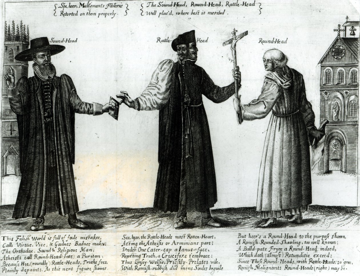 Soundhead, Rattlehead, Roundhead, 1642 autorstwa English School
