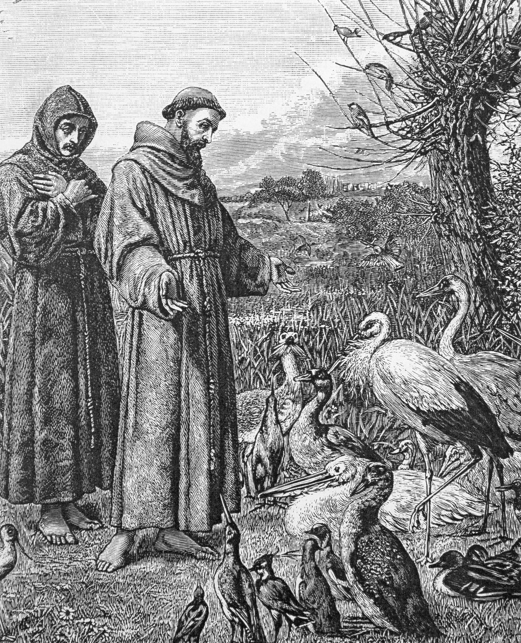Św. Franciszek z Asyżu (1182-1226) autorstwa English School