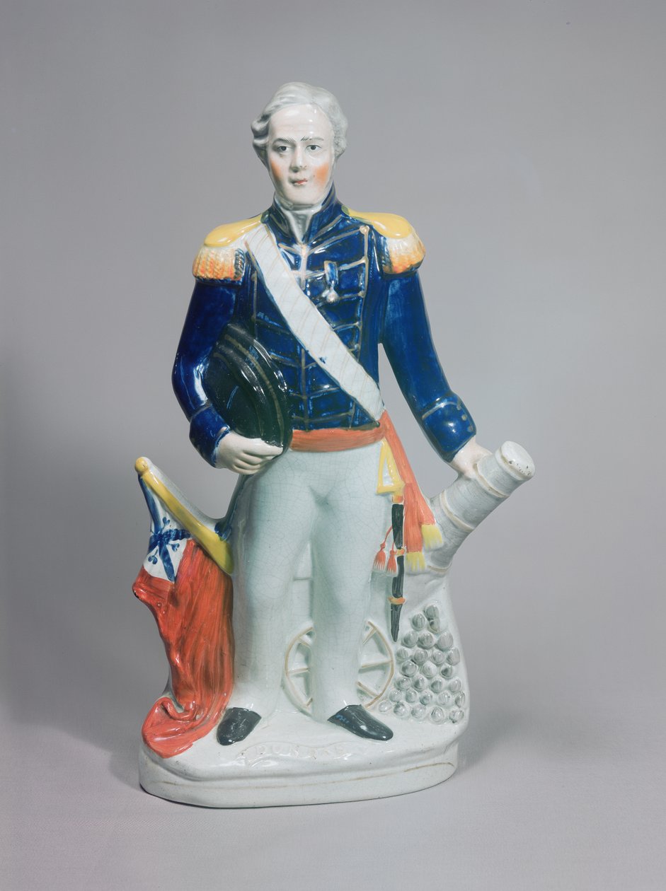 Figurka Staffordshire Sir Jamesa Dundasa, ok.1854 (ceramika) autorstwa English School