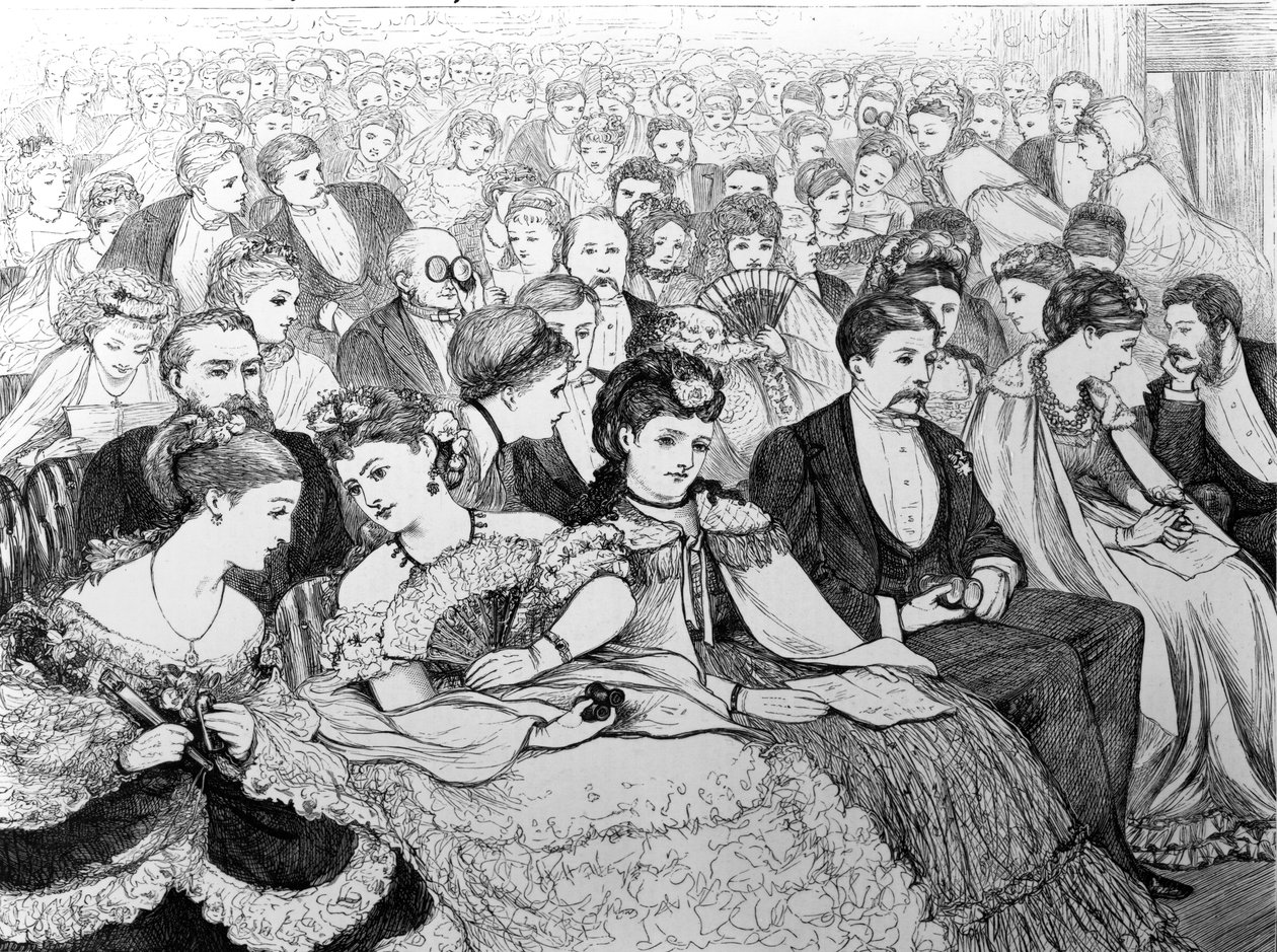 Stragany w Operze, opublikowane w „Grafice”, 1870 autorstwa English School