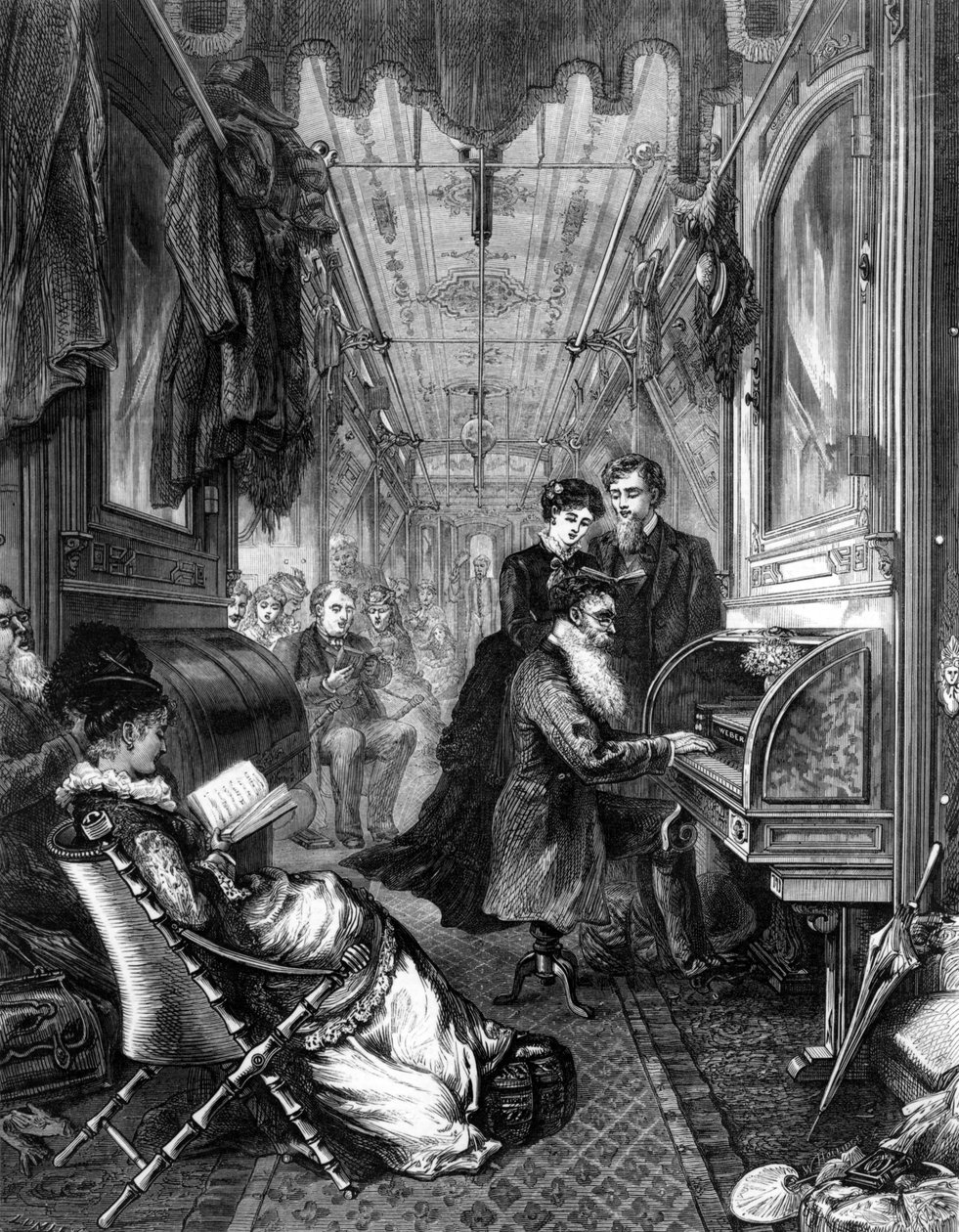Niedziela na Union Pacific Railway, 1875 autorstwa English School