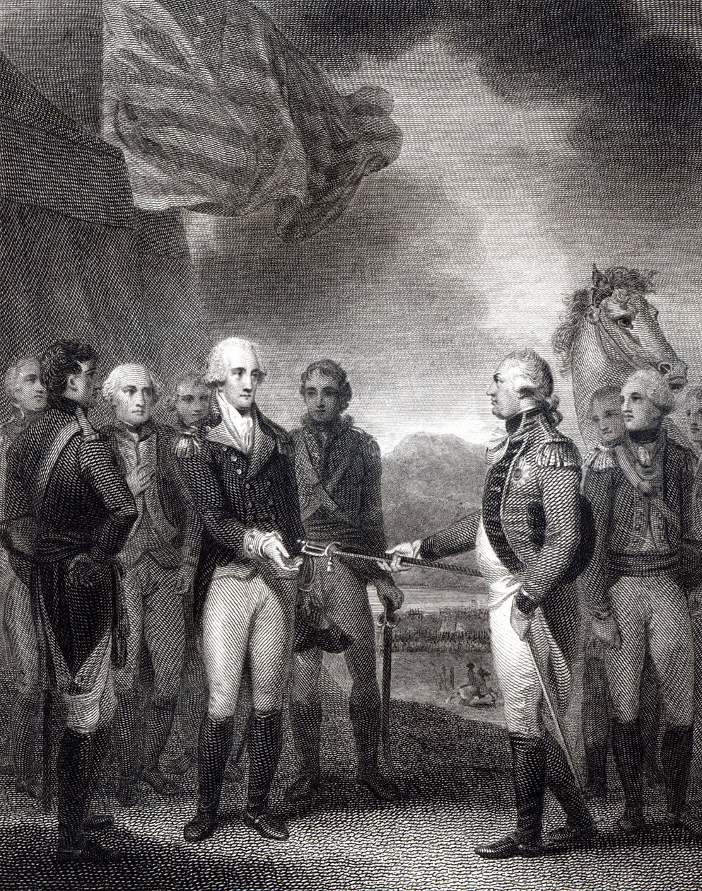 په یارکټاون کې د لارډ کارنوالیس تسلیم کول، 1781 پولی autorstwa English School