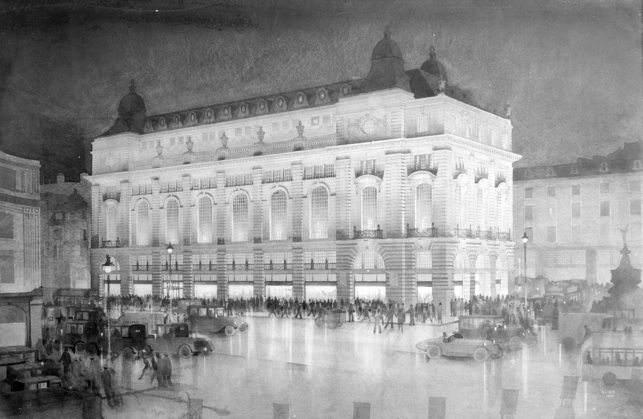 Łabędź i Edgar, 1925 (akwarela) autorstwa English School