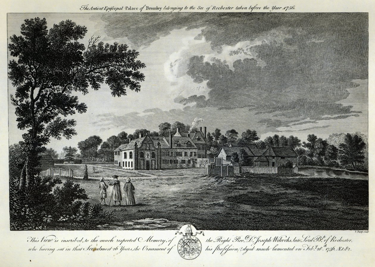 Starożytny Pałac Biskupów w Bromley autorstwa English School