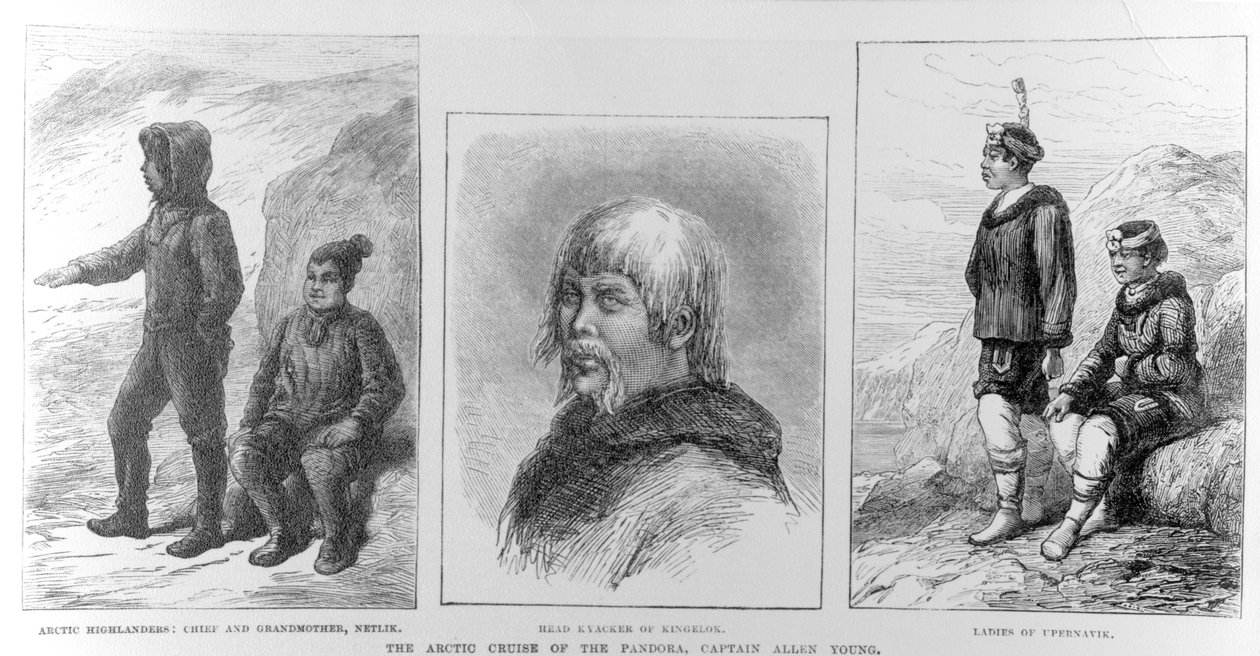 Arktyczny rejs Pandory, kapitan Allen Young, opublikowany w „The Illustrated London News”, 1876 autorstwa English School