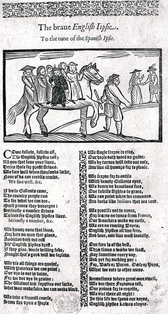 „The Brave English Gypsy”, ilustracja z „Book of Roxburghe Ballads” autorstwa English School