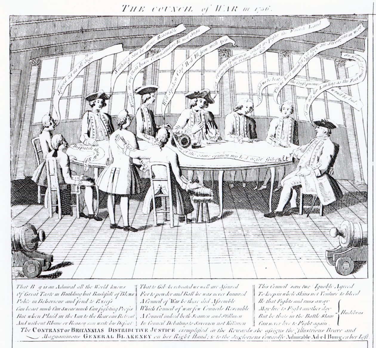 Rada Wojenna w 1756 r. autorstwa English School