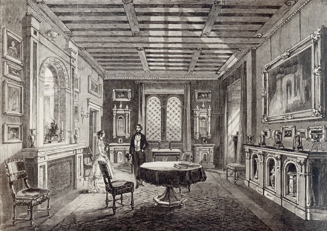 Salon Karmazynowy, Wieża Lansdown autorstwa English School