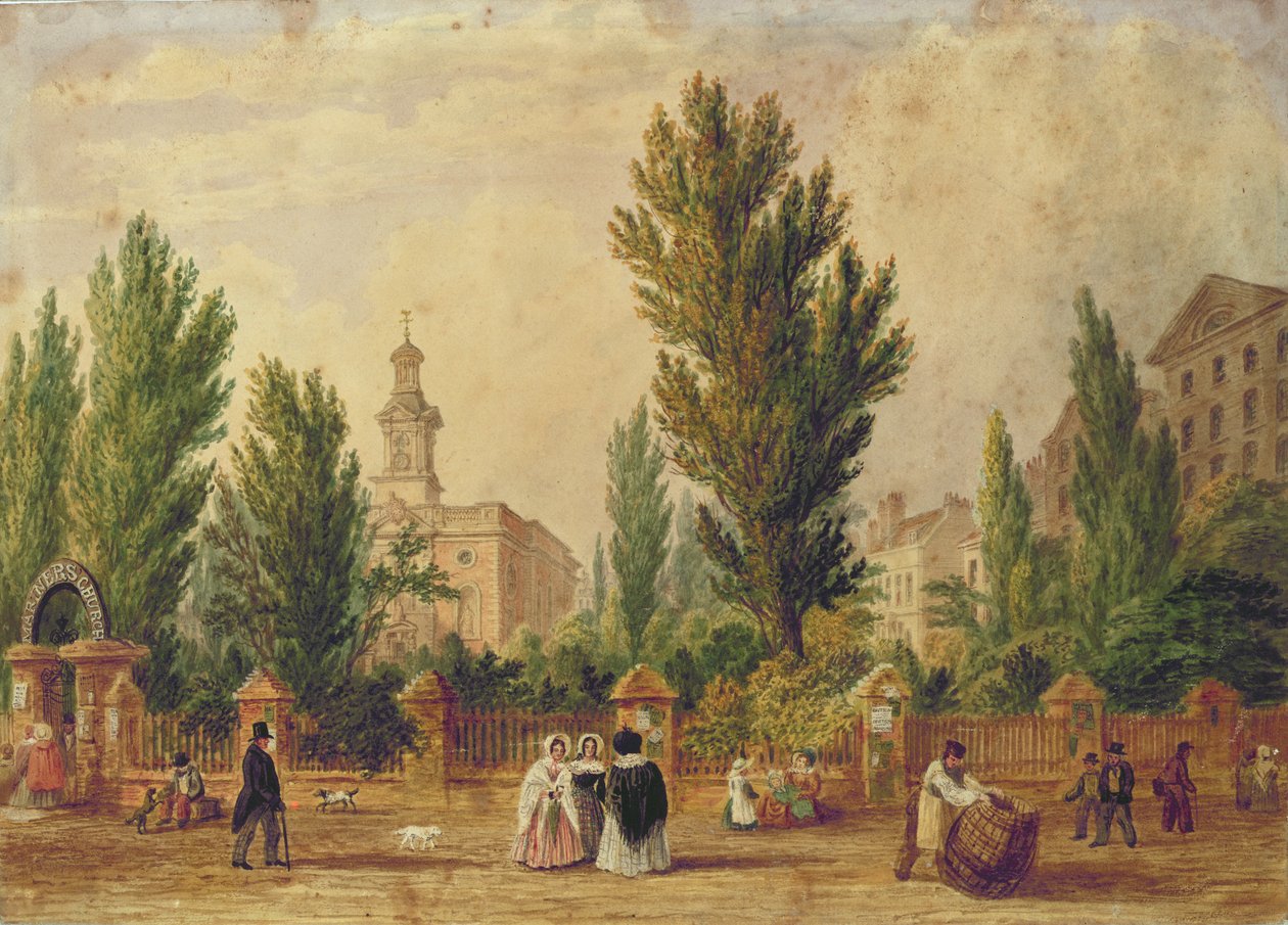 Duński kościół na Wellclose Square w Londynie autorstwa English School