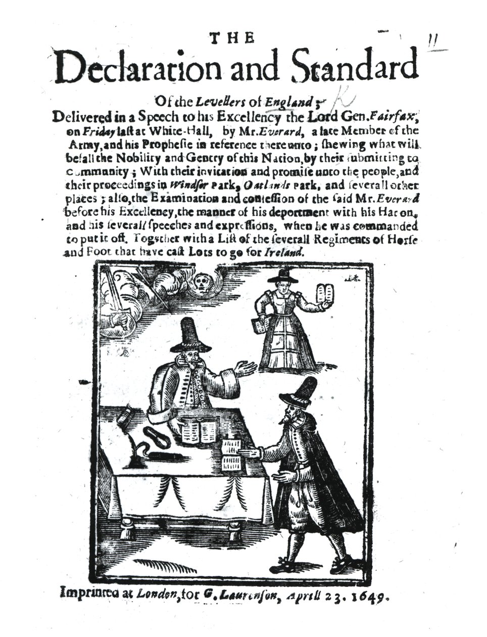 Deklaracja i sztandar lewaków, 23 kwietnia 1649 r. autorstwa English School