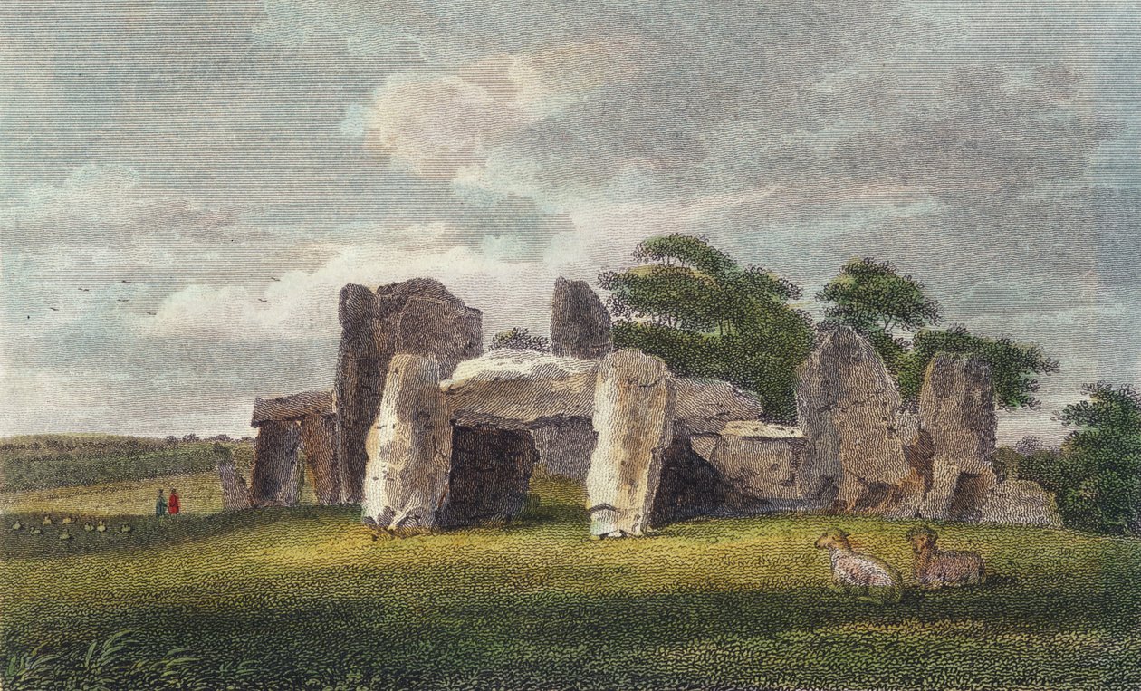 Świątynia Druidów w Park Place, październik 1802 (kolor grawerowany) autorstwa English School