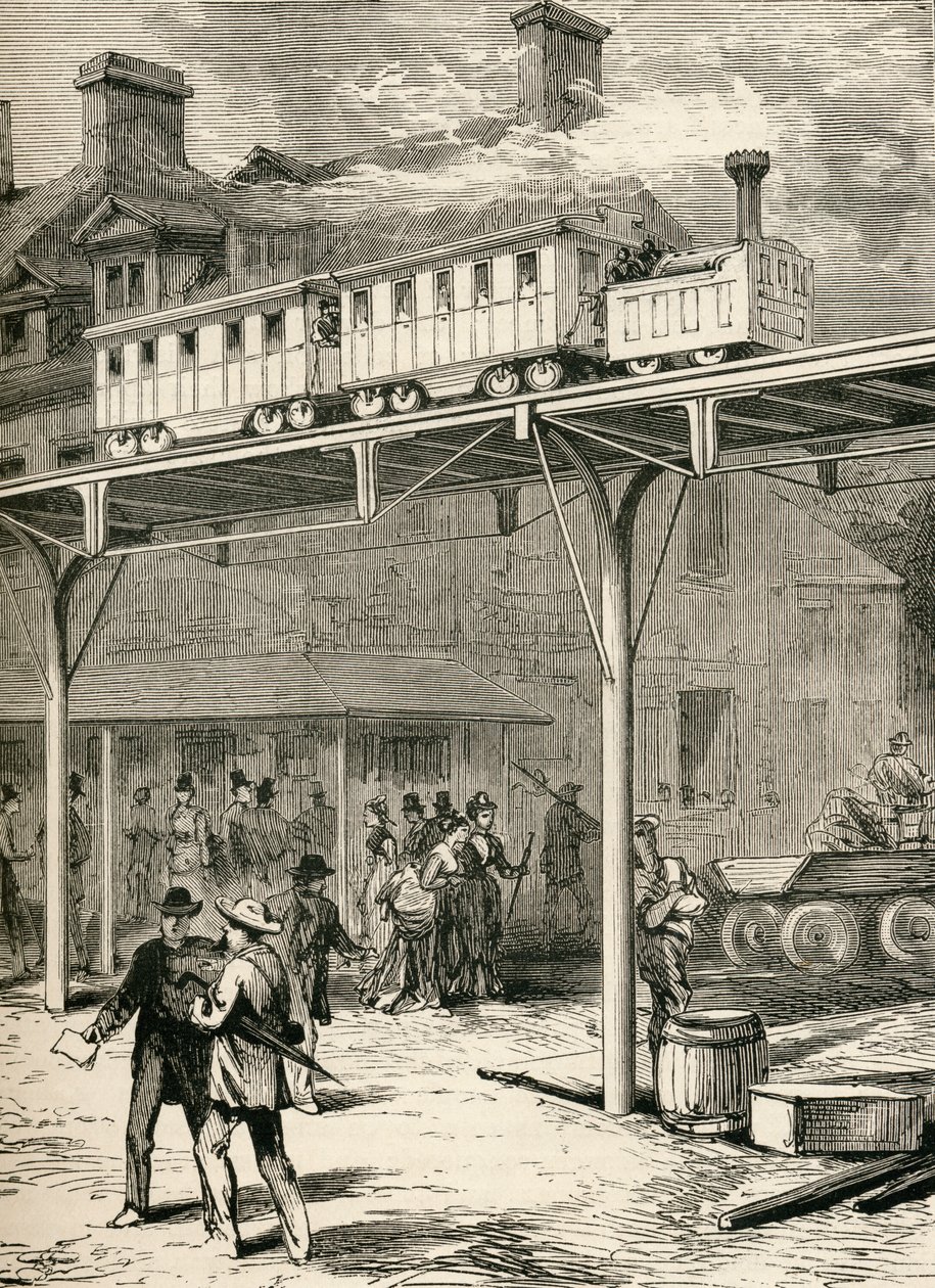 The Elevated Railway, Broadway, Nowy Jork, z „The World
