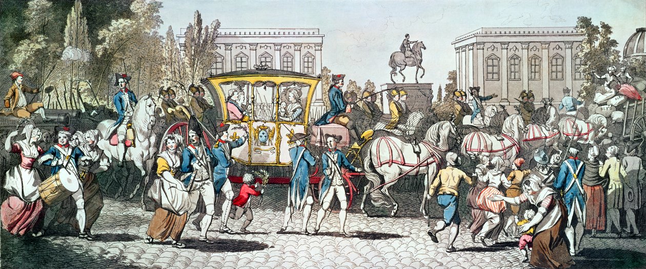 Wjazd Ludwika XVI (1754-93) do Paryża, 6 października 1789 autorstwa English School